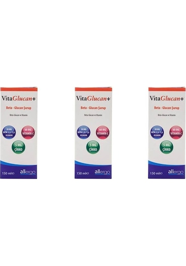 Vitaglucan Betaglucan Şurup 150 ML - 3 Adet