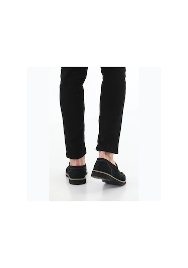 M.Karaca Hakiki Deri Ortopedik Klasik Erkek Ayakkabı Yeşil