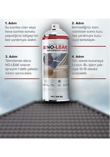 Fixtime NoLeak Su İzolasyon Sızıntı Onarım Spreyi Su Geçirmez Beyaz 400ML