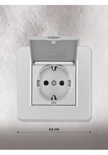 Arte Milano Kutusu İle Monüler Topraklı Ve Çocuk Güvenlik Kapaklı Priz 343354748 Set16-1-41-1 Silver