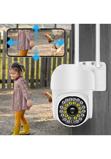 Hombey Beyaz Kablosuz 1080p A13 Güvenlik Kamerası - Hareket Algılama, Ir Gece Görüşü, İki Yönlü Konuşma, Uygulama Kontrolü, Usb Besleme