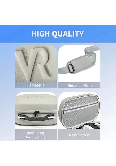 Devaso Meta Quest 3 S / 3 / 2 / Pro / Pico 4 Büyük Kapasiteli Taşıma Çantası Düzenleyici Koruyucu Kılıf