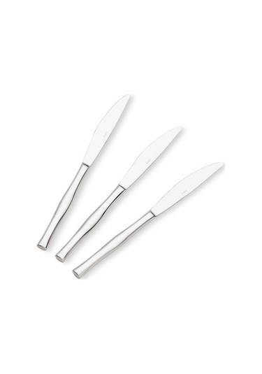 Nehir Zarif Sade Yemek Bıçak 12li -28003 Gri