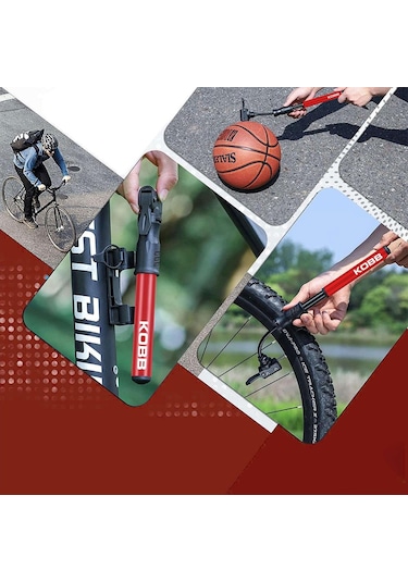 Kobb Kb2203 87 Psı Bisiklet Lastik Şişirme Taşınabilir Mini El Pompası + Bisiklet Montaj Aparatı