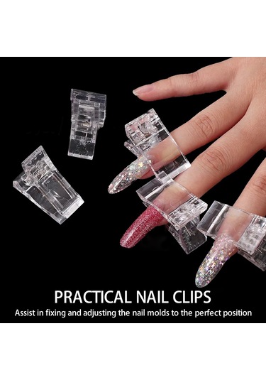 Reedark 132 Parça Tırnak Uzatma Seti: 120 Adet Farklı Boy Tırnak Formu, 10 Adet Tırnak Klembi, 1 Adet Çift Uçlu Fırça Ve 1 Adet Tırnak File