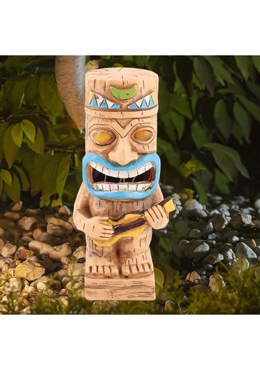 Ximistore9 Bahçe Ve Teras İçin Güneş Enerjili Dekoratif Işık - Otomatik Açılan Reçine Mayalı Figür Piyano Çalan Totem