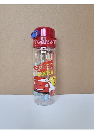 Pipetli Suluk Matara - Kilit Kapaklı Speed Master Car Hızlı Araba Temalı - 500 Ml