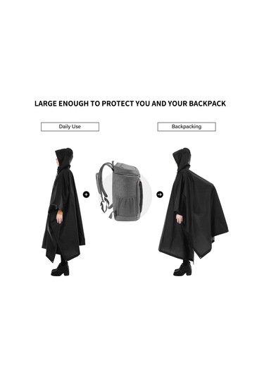 Vkemall Dış Mekan 4-in-1 Yağmurluk: Çadır Tarp, Piknik Battaniyesi, Güneş Barınırı - Su Geçirmez, Kırılmaya Dayanıklı 210t Poliester Açık Mavi Açık Mavi