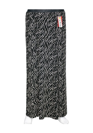 Hesna Kadın Ecem Battal Beden 8 Parça Lastikli Siyah Etek D28 Siyah