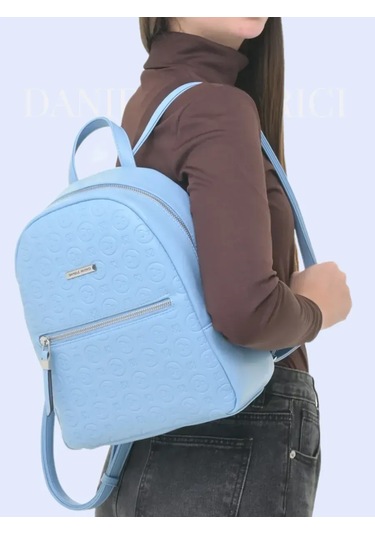 Daniele Patrici Şehir A5 Deri Sırt Çantası 210533438 Açık Mavi