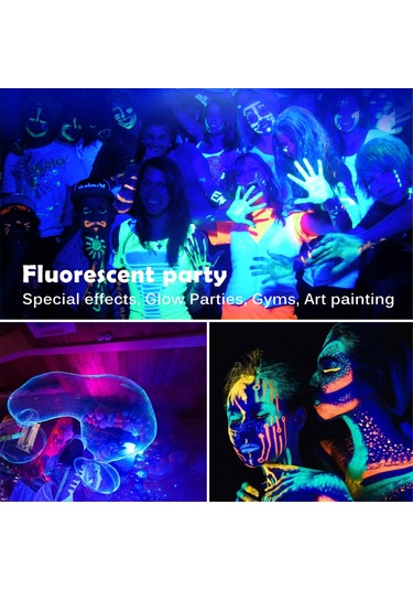 Fosenze 50w 395nm Led Uv Feneri, Ip65 Su Geçirmez, İç/harici Kullanım, Parti Ve Sahne Işığı, Avrupa Standartı Şarj, 220v Alüminyum Gövde Siyah