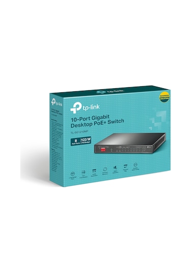TP-Link TL-SG1210MP 10 Port Yönetilemez Poe Switch