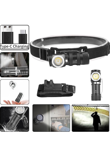 Yaozixa 6603 P8 Led El Feneri, Type-c Şarjlı, 500-600 Lumens, 100-200m Menzil, Manyetik Ve Kalem Klasörlü, Hafif Ve Taşınabilir, Ipx4 Su Geçirmez