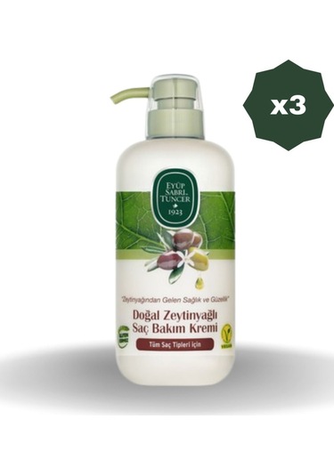 Eyüp Sabri Tuncer Doğal Zeytinyağlı Saç Kremi 3 x 600 ML