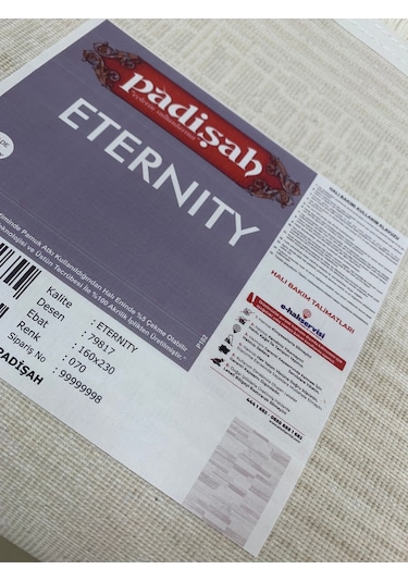 Padişah Halı Eternity 79817 070 Serisi Akrilik Salon Oturma Odası Halısı Krem Kahve