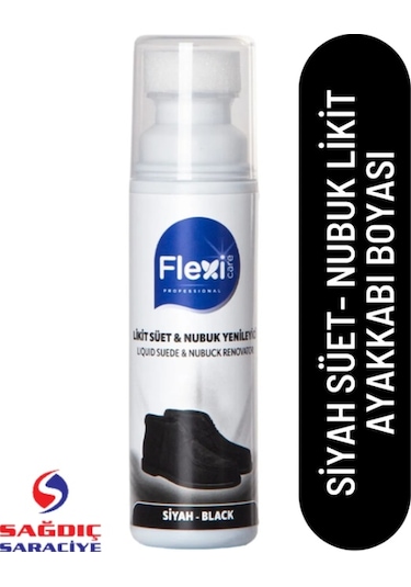 Flexi Care Flexicare Siyah Süet - Nubuk Likit Ayakkabı Boyası Siyah