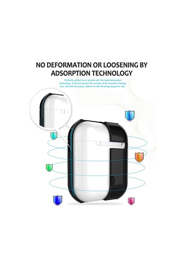 Vernikli Pc Bluetooth Kulaklık Kılıfı  Airpods Uyumlu 1/2 İçin Anti-kayıp Saklama Çantası Siyah