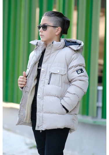 Erkek Çocuk Şişme Mont Km.0041 Bej