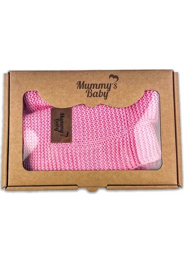 Mummy's Baby Triko Örgü Bebek Battaniyesi 80x100 Pembe