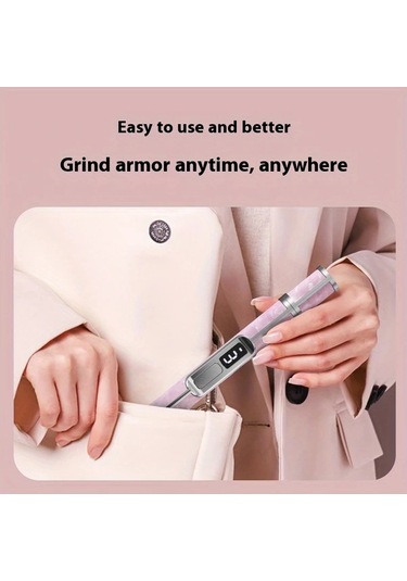 Willowhaven Mavi Kolay Paket Profesyonel Tırnak Taşlama Cilalama Kalemi 5 Başlık Kablosuz 3 Hız Usb C Şarj Ev Salon Manikür Pedikür