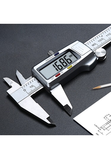 Jeemson Stainless Steel Dijital İç-iç Dönümölçer 0-150mm, 0.01mm Çözünürlük, 0.04mm Doğruluk, Pil Dahil