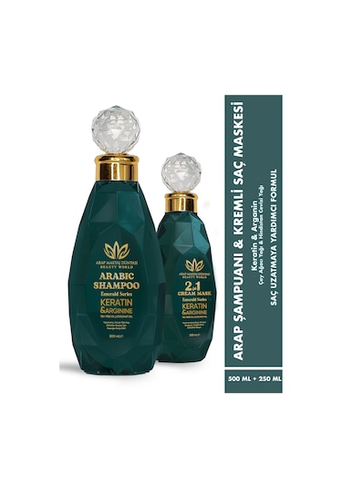 Arap Makyaj Dünyası 2'si 1 Arada Arap Şampuanı 500 ML + Kremli Maske 250 ML
