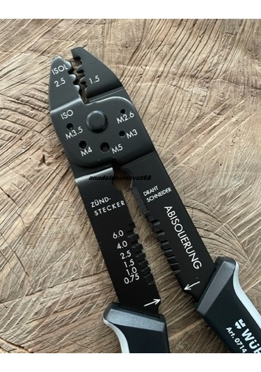 Würth Papuç Sıkma Pensesi Kablo Soyma Kablo Sıyırma Pensesi Germany 23cm 225mm