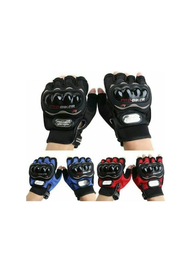 Probiker Eldiven Yarım Motosiklet Eldiveni Korumalı