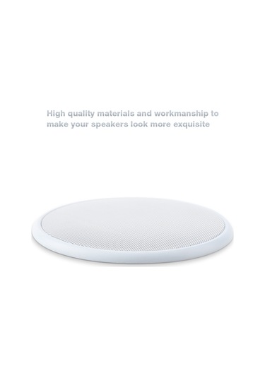 Moveevo 2 Adet 6.5 İnç Hoparlör Kapağı - Demir Ağı + Abs Malzeme, Toz Ve Çarpma Korumalı, Ev, Araba, Tavan Hoparlörleri İçin