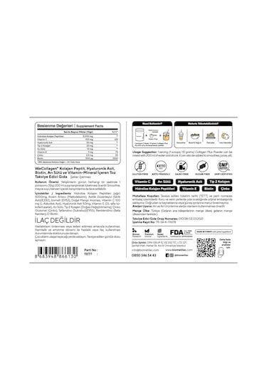 Biomet Collagen Plus Type 1-2-3 Powder 180gr