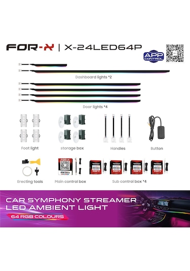 For-x X-led64 İç Ambiyans Aydınlatma Seti
