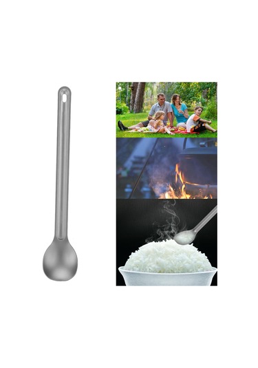 Yunboo Titanium Uzun Saplı Kaşık - Taşra Kampı İçin Hafif, Dayanıklı Ve Sağlıklı Titanyum Besteçlik Gereci Çok Renkli