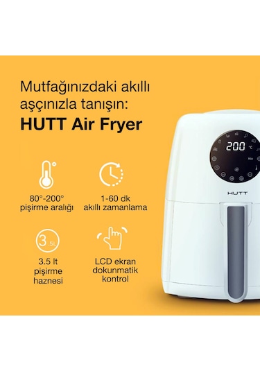 Hutt Air Fryer Yağsız Fritöz