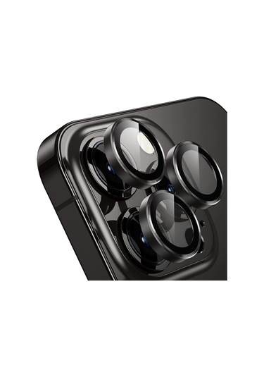 Buff Iphone Uyumlu 13 Pro / 13 Pro Max Uyumlu Kamera Metal Lens Koruyucu Siyah