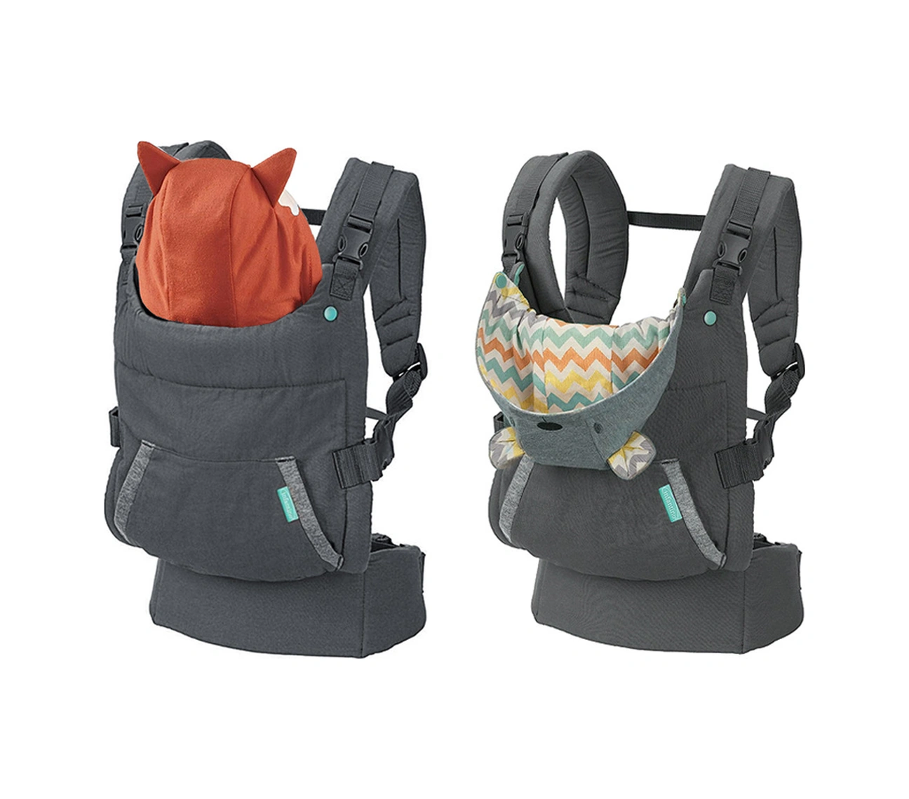 Yunboo Çok Fonksiyonlu Bebek Taşıyıcı: Ön/arka/yanal Taşıma Seçenekleriyle 20kg Yüke Dayanıklı Bel Ayaklı Sünger Desenli