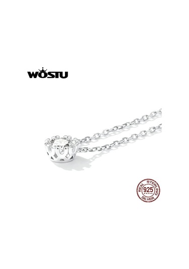 Wostu Muhteşem Parlak Gerdanlık 100% 925 Ayar Gümüş Geometrik Kesim Köpüklü Zirkon Kolye Kolye Düğün Takısı, Seçenekler: 0.4cm
