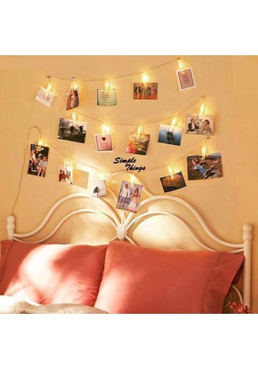 Vıp 2 Metre Pilli Mandal Led Işık Dekoratif Romantik Mandal Işık Gün Işığı Led Işık Pilli Led Işık Gün Işığı