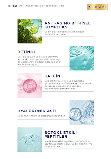 Age Reverse Retinollü Kırışıklık Karşıtı Serum + Krem + Göz Kremi Üçlü Set