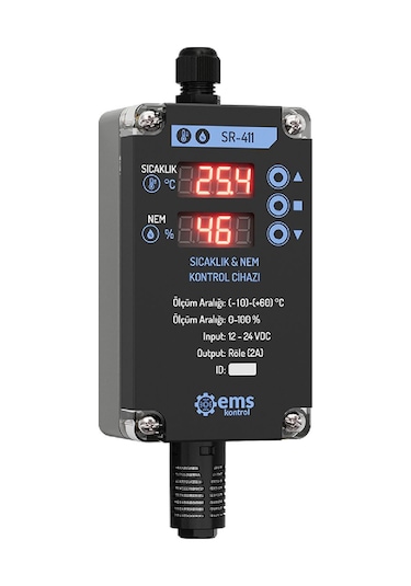 Ems Sr-411 ,24vdc 0..10v Ekranlı Isı-nem Kontrol