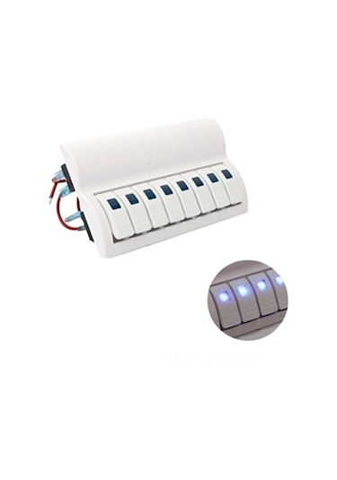 Shuıvan Switch Panel 8'li Piyano Otomatik Sigorta Paneli - Beyaz-1749