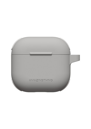 Airpods 4 Kılıf Amazingthing Airbag Köşe Tasarımlı Omni Serisi Silikon Kılıf Gri