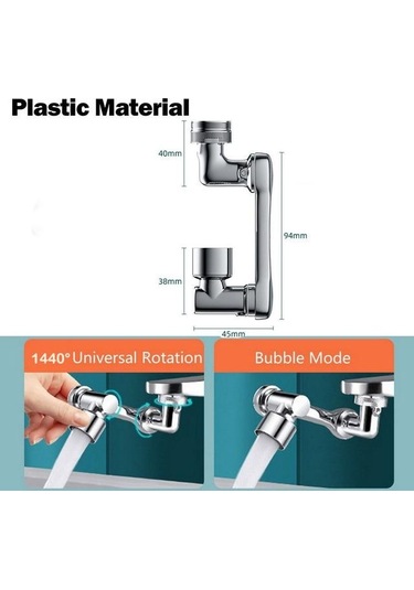 Jms 1440 Dönebilen Musluk Püskürtme Kafası Havalandırıcı Fıskiye Memesi Mutfak Musluğu Tek Derece