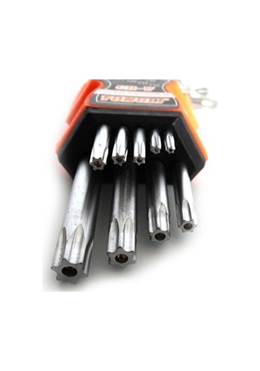 Qtools 9 Parça Çelik Kısa Alyan Takımı Tork Anahtarı Seti Yıldız