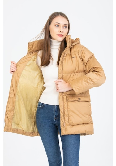 Kinetix Bella Coat Kamel Günlük Kadın Şişme Kaban