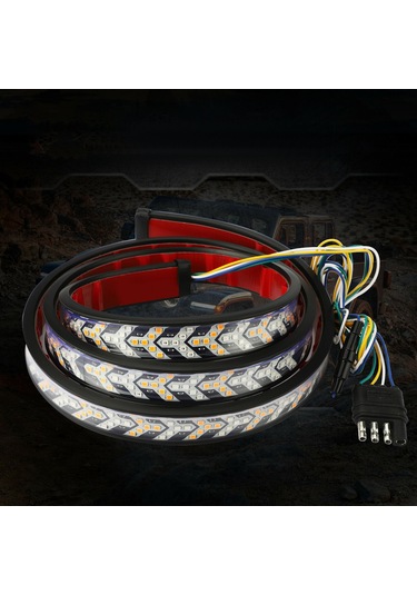 Kamyon Bagaj Kapağı Işık Çubuğu Kırmızı Koşu Fren Işıkları Dönüş Sinyali Geri Vites Lambası İle Işık Şeridi