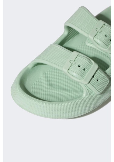 Defacto Kız Çocuk Yüksek Taban Çift Bantlı Eva Terlik B8475A824SMGN158 Yeşil