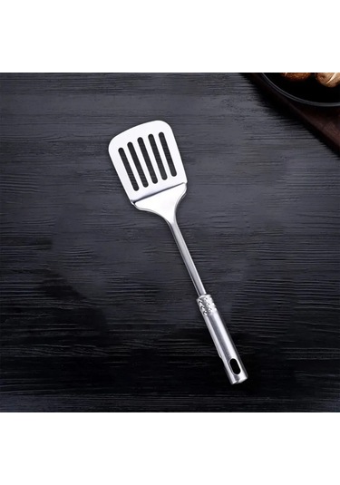 Qingmipy 32 Cm Paslanmaz Çelik Barbekü Ve Izgara Spatulası - Dayanıklı Ve Ergonomik Diğer