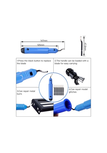 Fosenze 3d Baskı Modeli Temizleme Ve Düzenleme Aracı Seti: Hassas Bıçaklar, Fileler, Çekici, Kabloluk Ve Scraper İçeren Tam Zırh