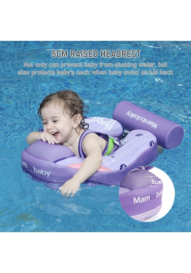 Mambobaby Şişme Olmayan Bebek Yüzme Şamandırası Yumuşak Mt3148pu-1 Mor