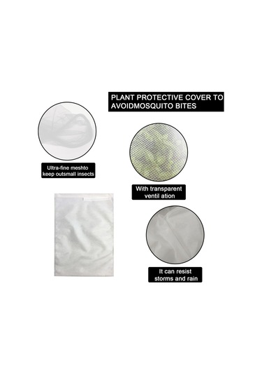 Yifomall 5 Adet 300x250 Mm Nedenli Bitki Koruma Kılıfı - Hava Geçirgen, Işık Geçirgen, Haşere Ve Kuş Engeli, Kolay Sabitleme İpi